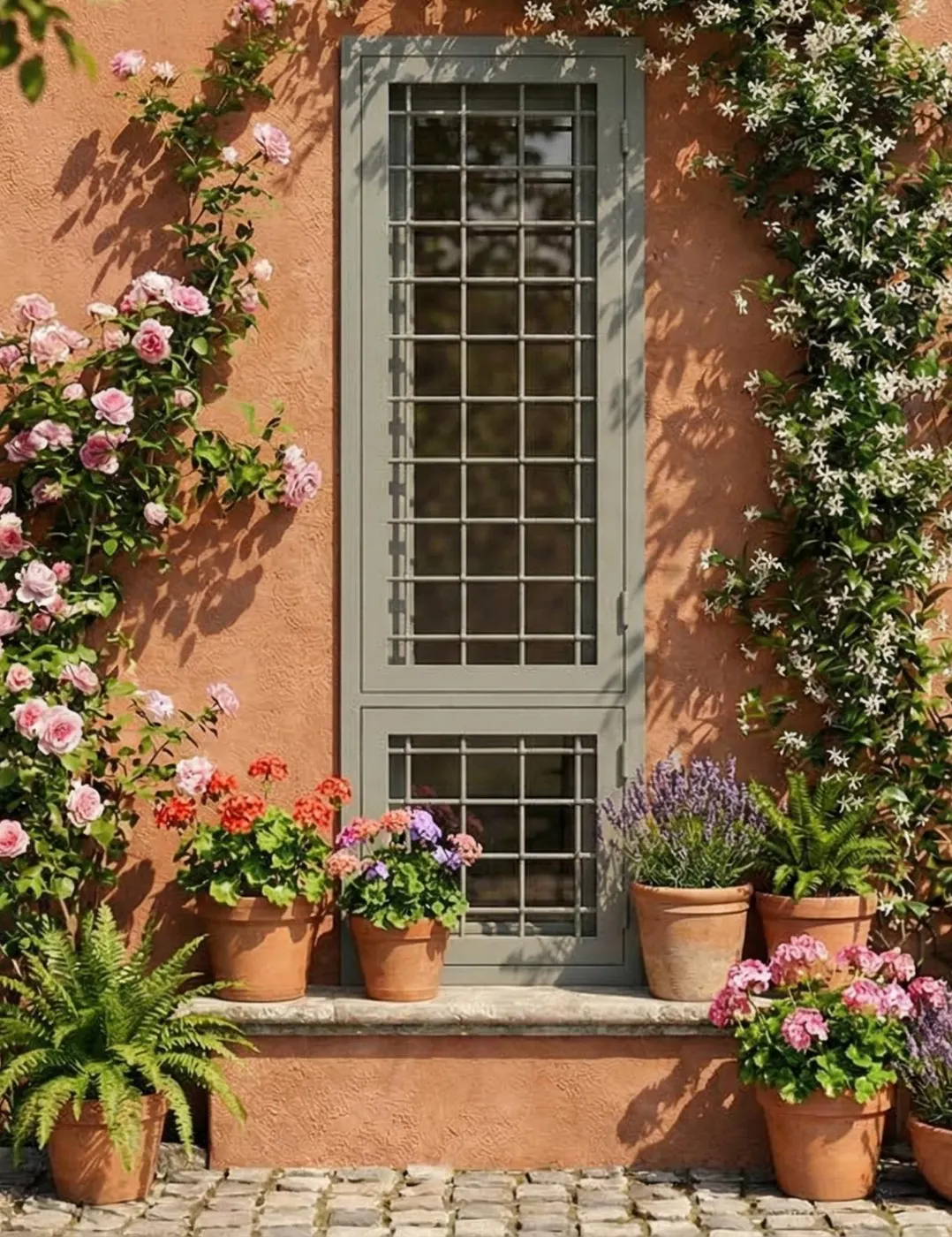 Steel window with safety grill